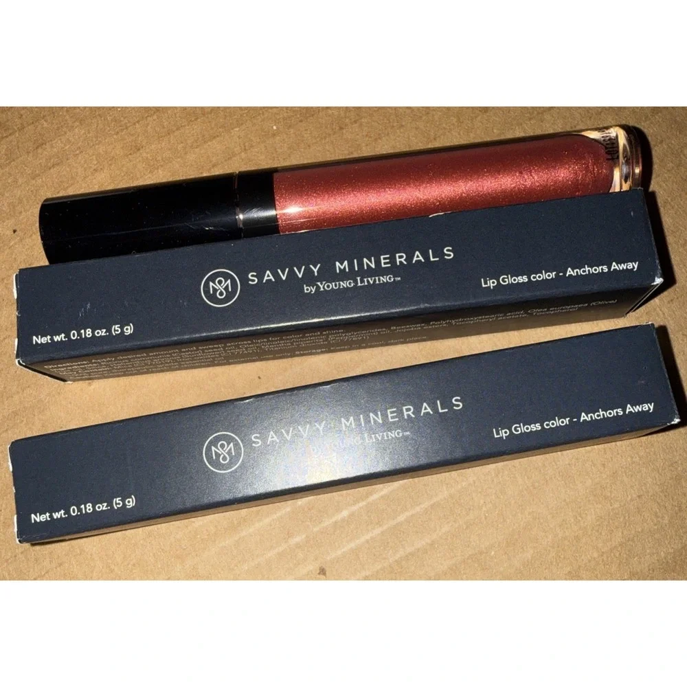 2 New Savvy Minerals Lip Gloss By Young Living Color 22072 Anchors Away